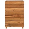 vidaXL Raised Bed Natural Wood Recycled Teak Wood and Steel Medium - 3 of 4
