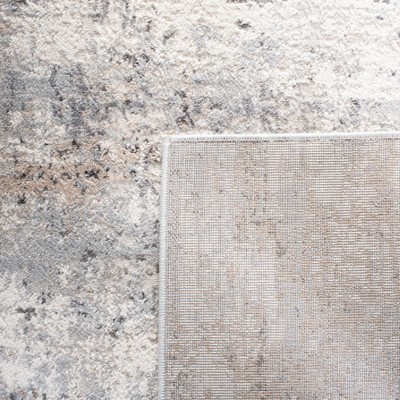 Abstract Elegance Gray & Gold 9x12 Hand-Knotted Synthetic Rug