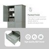 Tall and Wide Storage Cabinet with Doors for Bathroom/Office Three Drawers White - 4 of 4