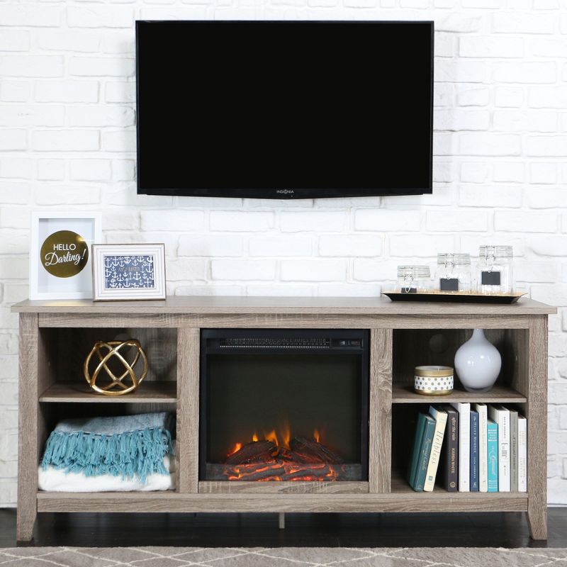 Ackerman Modern Transitional Fireplace TV Stand for TVs up to 65" - Saracina Home, 3 of 6