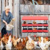 Chicken Nesting Box,  Hole Galvanized Steel Chicken Laying Boxes for Hens with Roll-Away Tray & Vented Holes - 2 of 4