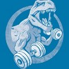 Men's Design By Humans T-Rex Can Lift Dumbells By Snazzygaz Tank Top - 2 of 3