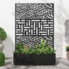 MAYEERTY Planter Box with Trellis Iron Black Spring Leaf 01 Louvered Classic Combined Style 72x47x16in 3-Piece Set - 2 of 4