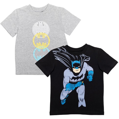 Dc Comics Justice League Batman Little Boys 2 Pack T-shirts Gray/black 7-8  : Target
