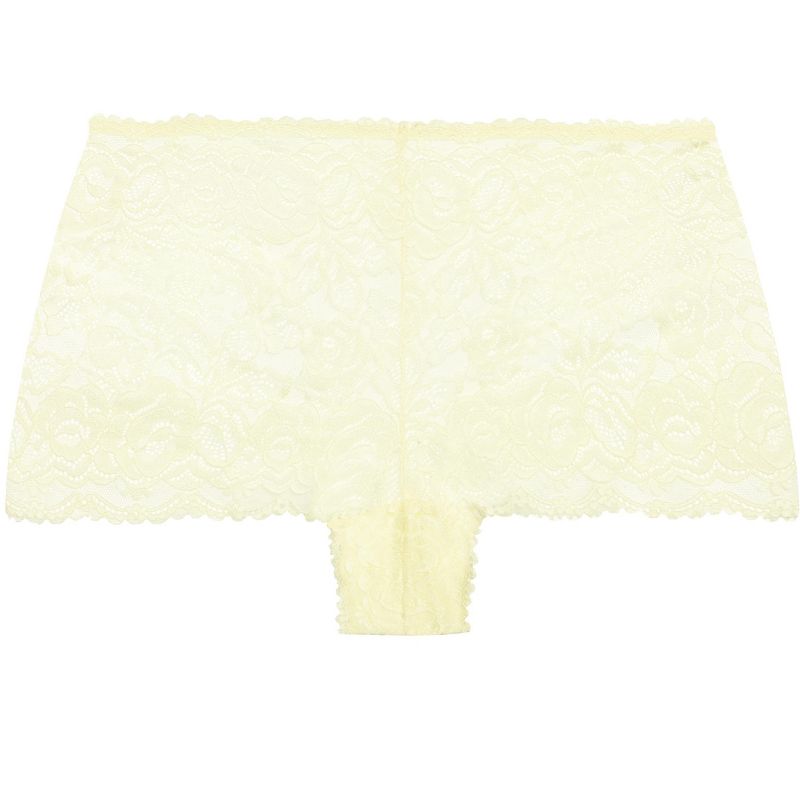 Women's Plus Size  Lace Cheeky Brief - yellow | AVENUE, 3 of 3