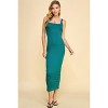 Slickblue Women’s Tank Maxi Dress, Square Neck with Low Back, Fitted Sleeveless Style, Color Options, Size S-L - 2 of 4