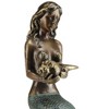 SPI Home Mermaid Shelf Sitter – 13" Handcrafted Cast Aluminum Coastal Figurine, Nautical Mermaid Accent for Ledge, Mantel, or Beach Décor - 3 of 3