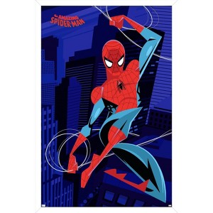 Trends International Marvel Spider-Man: Geometic Hero - Swing Framed Wall Poster Prints - 1 of 4