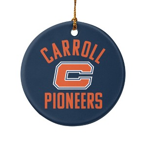 Carroll University Pioneers Logo Porcelain Holiday Christmas Tree Ornament - 1 of 4