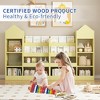 Wooden Kids Bookshelf Toy Storage Organizer with Bookcase, Kid's Bin Storage Unit with 6 Compartments 2 Baskets Bins Toys Box Organizer - 4 of 4