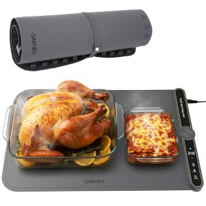 Garnen Warming Mat for Food with 9 Temp Level, Electric Food Warming Mat, 23"x15" Silicone Food Warmer, 8 Timer Settings, Portable Roll-Up Heating Mat - 1 of 4