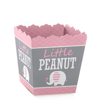 Big Dot of Happiness Pink Elephant - Party Mini Favor Boxes - Girl Baby Shower or Birthday Party Treat Candy Boxes - Set of 12