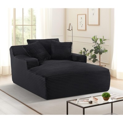 NicBex Couches for Living Room 66.1" Oversized Chaise Lounge Chair Corduroy Upholstered Sofa Sleeper Chair with Full Foam Cushioning