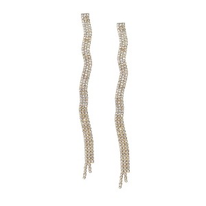 SOHI Women's Crystal Silver Party Drop Earrings - 1 of 4