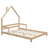 House-Shaped Headboard Floor Bed with Handrails ,slats - 4 of 4