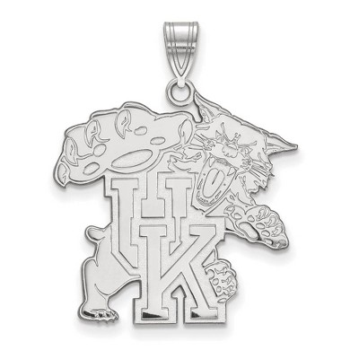 Black Bow Jewelry 14k White Gold Kentucky Wildcats NCAA Extra Large Pendant