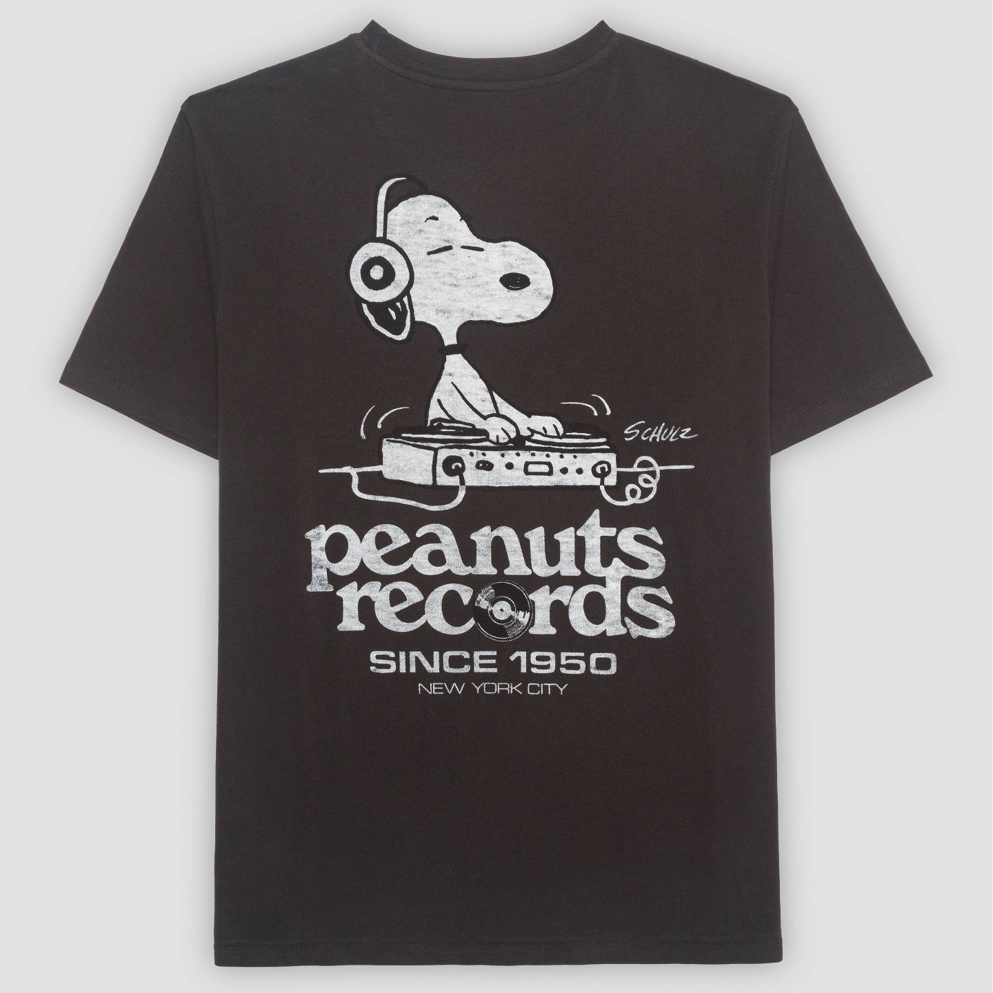 Мужская футболка Peanuts Records Graphic T-Shirt - Black M, цвет: Чёрный — фото 3