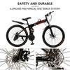 Topteng 27 Speed 26 inches Folding Bike Mountain Bicycle with Cup Holder - 3 of 4