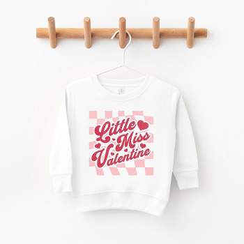 The Juniper Shop Checkered Little Miss Valentine Toddler Graphic Sweatshirt