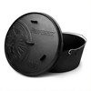 Petromax Cast Iron Dutch Oven for Cooking or Baking Outdoors Over Campfire or in the Home, Pre-Seasoned Cookware Heats Evenly, Flat Base, 17 Qt - 2 of 4
