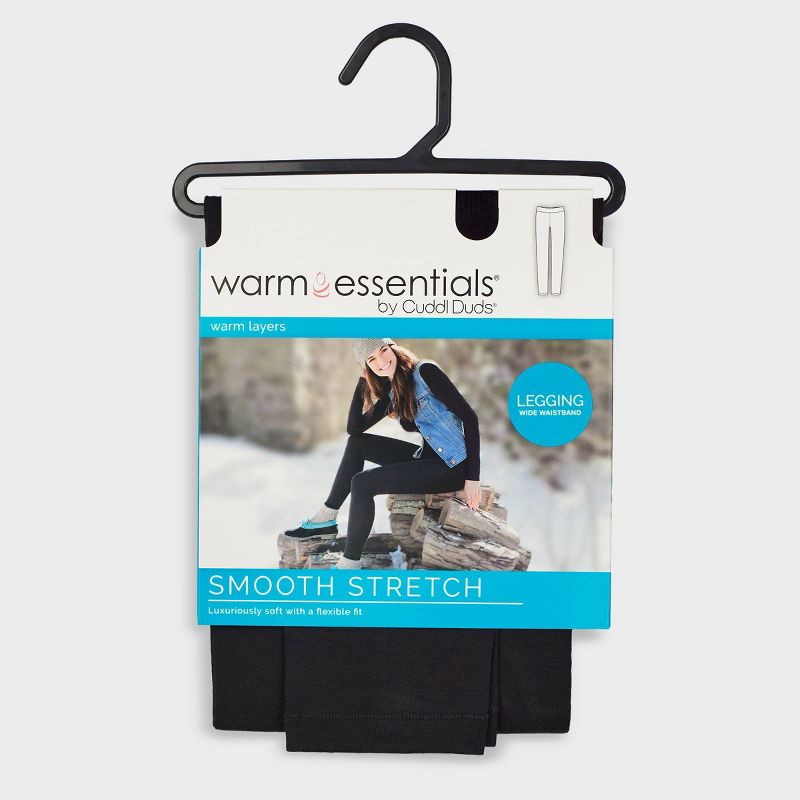 Warm Essentials by Cuddl Duds Women's Smooth Stretch Thermal Leggings - Black, 5 of 6