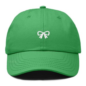 Dalix Bow Embroidered Coquette Cotton Summer Cute Outdoor Baseball Cap Dad Hat Womens - 1 of 4