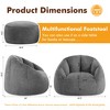 GYIIYUO 47" Giant Bean Bag Chair for Adults - Comfy Plush Shell Soft Accent Chair, Oversized Cozy Lounge Floor Sofa Reading Chair - 2 of 4