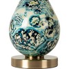 Mark & Day Ellbogen 33"H x 10"W x 10"D Traditional Aqua Table Lamps - 3 of 4