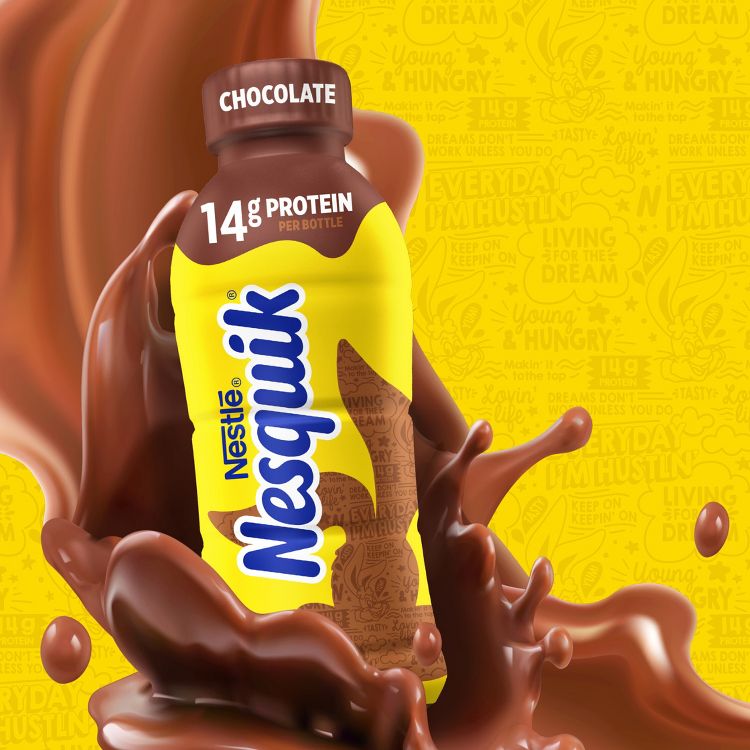 Nesquik Low Fat Chocolate Milk - 14 fl oz: Gluten-Free, No High Fructose Corn Syrup, 2 of 7