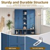 APRILSOUL 62.9"W Farmhouse 4-in-1 Hall Tree - 6 Hooks, Wood Grain Bench, Shoe Cabinet - 4 of 4