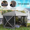 Aghana Digitals 12'x12' Dark Gray Hexagonal Pop Up Gazebo: 10-12 Person UV30+ Waterproof Canopy - 4 of 4
