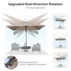 PURPLE LEAF Cantilever Patio Umbrella Outdoor Offset Umbrella with 3 Years Fade Resistance Recycled Fabric With Base - 2 of 4