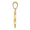 Black Bow Jewelry 14k Yellow Gold Small 2D Polished Lizard Gecko Pendant - 2 of 4