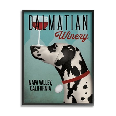 Stupell Industries Vintage Dalmatian Winery Framed Giclee Art