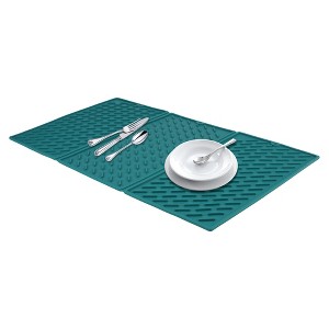 REGALWOVEN Easy Clean Heat Resistant-Silicone Dish Drying Mat for Kitchen Counter 1 Pc - 1 of 4