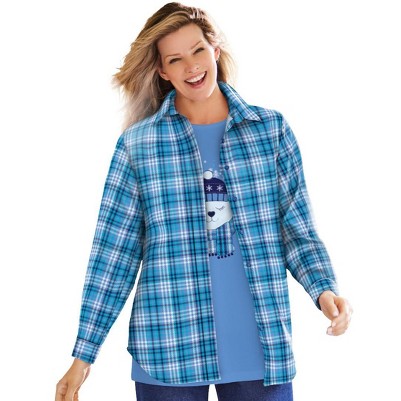 french blue winter plaid