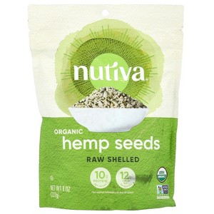 Nutiva Organic Hemp Seeds, Raw Shelled, 8 oz (227 g) - 1 of 2