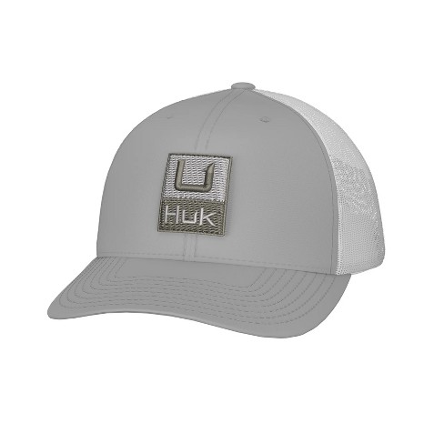 Huk Mer's Trucker Anti-glare Snapback Fishing Hat - Harbor Mist