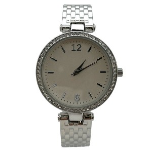 Olivia Pratt Round Face with Rhinestones Bangle Women Watch - 1 of 3