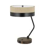 20" Parson Metal/Wood Desk Lamp Dark Bronze - Cal Lighting