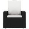 vidaXL - Modern Black Poly Rattan Patio Reclining Chair with Cushions - Adjustable Outdoor Garden Lounge Chair - 3 of 4