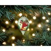 HomeRoots Festive Glitter Reindeer with Lights Hand Painted Mouth Blown Glass Ornament - 2 of 4