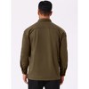 INSPIRE CHIC Men's Point Collar Long Sleeve Button Down Casual Work Shirt Jacket - 3 of 4
