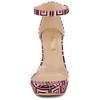 Allegra K Women's Printed Clear Strap Platform Chunky Heel Ankle Strap Sandals - 3 of 4