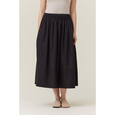 Women's Smocked Waist Midi Skirt - GRADE & GATHER