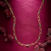 Ross-Simons 1.60 ct. t.w. Emerald Reversible Paper Clip Link Necklace With Green Enamel in 18kt Gold Over Sterling Size 18 - 4 of 4