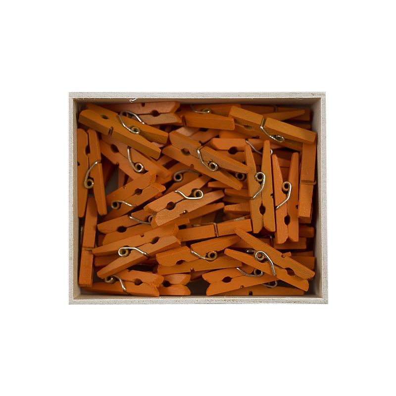 JAM Paper Wood Clip Clothespins Medium 1 1/8 Inch Orange Clothes Pins 230729145, 2 of 4