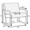 VYNXARIA Modern design high quality PU(GREY)+ steel armchair£¬for Kitchen, Dining, Bedroom, Living Room - 3 of 4