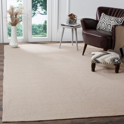 Montauk Off-White Handwoven Cotton Square Area Rug
