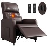 COZONY Power Recliner Chair with Heat & Massage, Adjustable Electric PU Leather Recliner, Tall Back, Padded Seat, Home Theater Sofa for Living Room - 2 of 4